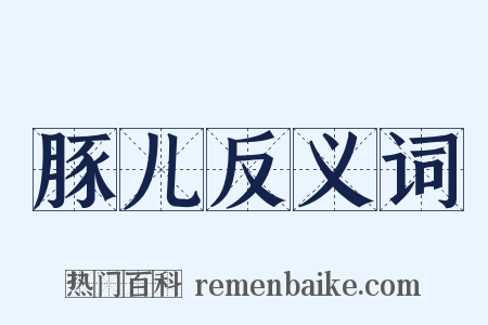 豚儿反义词是什么意思的图片
